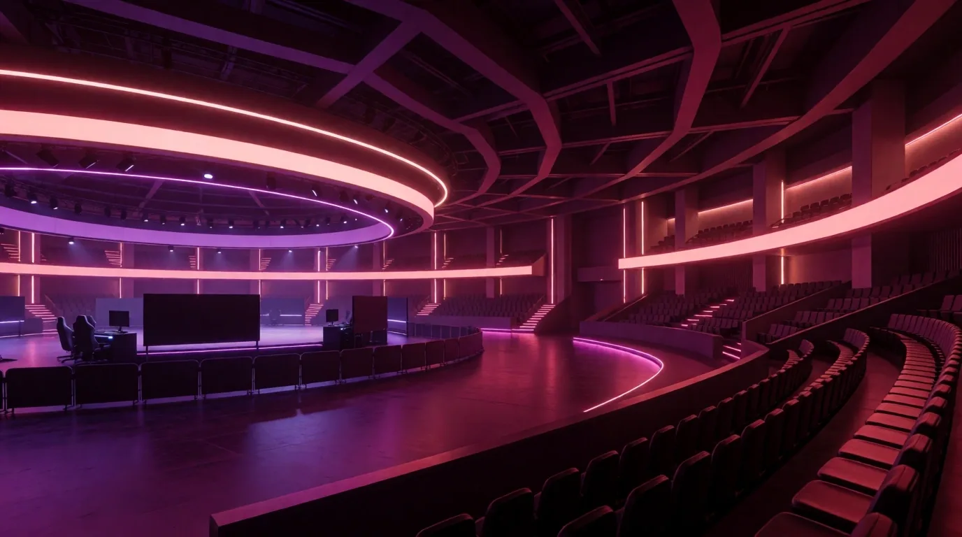 Panorama d'une arène e-sport française